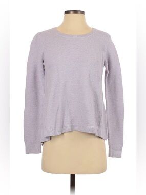 Madewell Pullover Sweater lavender purple Long Sleeve Scoop Ribbed Hem Small